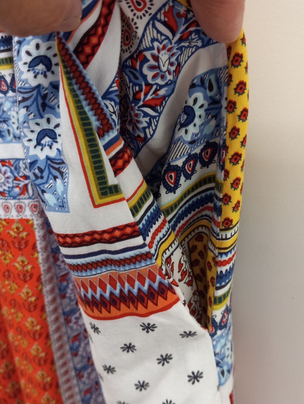 Vermont Country Store Patchwork Dress Medium Boho Cottagecore Prairie Pockets - Picture 12 of 16